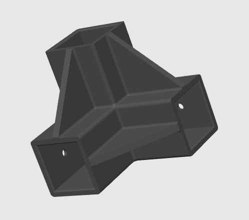 Łącznik narożny do kantówek 30x30mm Czarny