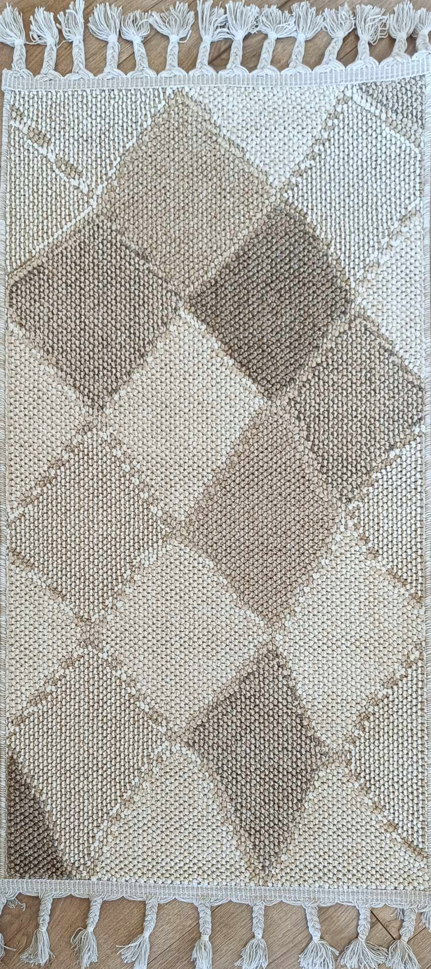 Koberec smyčkový 80x150 cm plochý, vnější strana plochá, boho