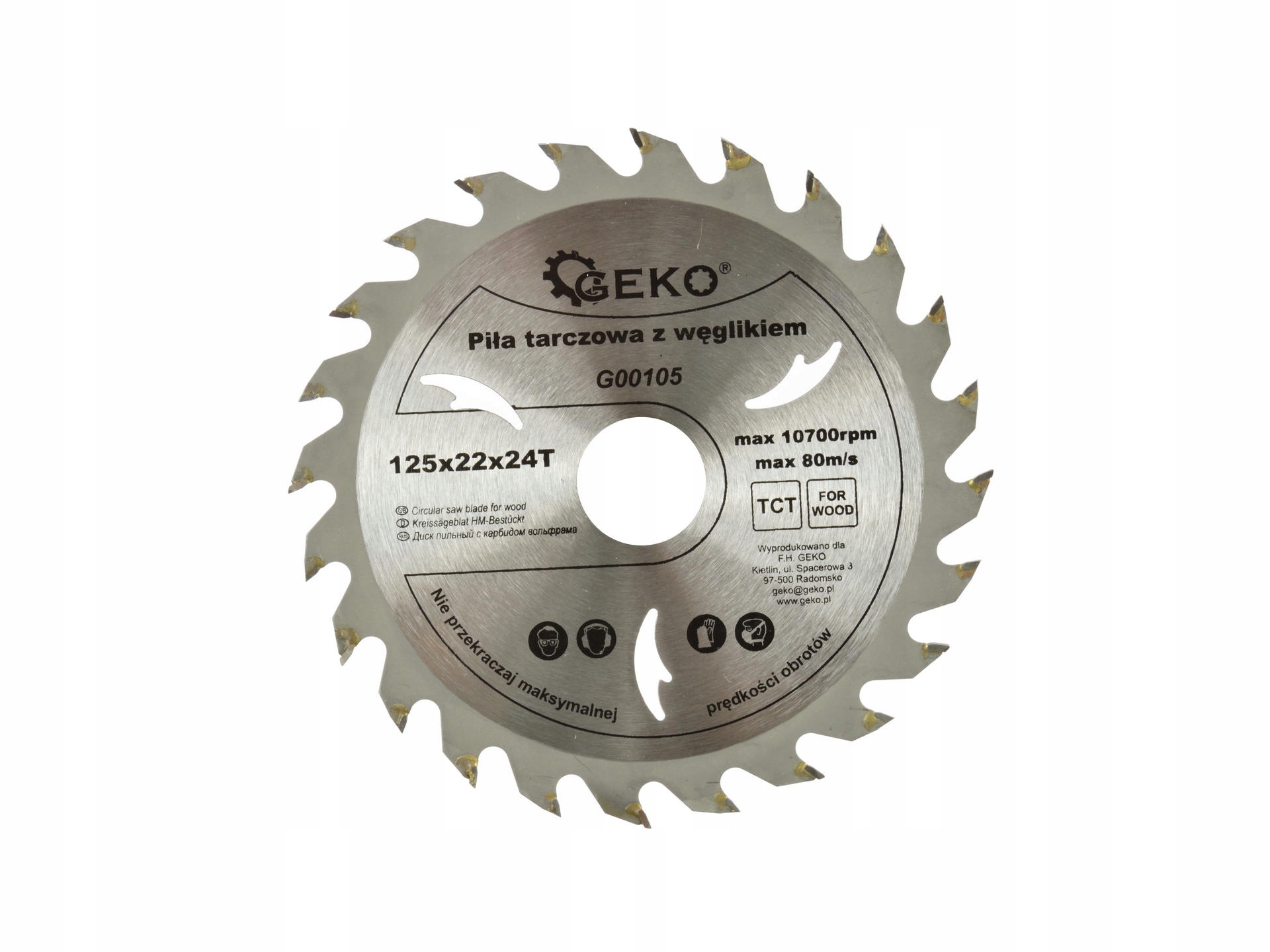 

Tarcza Do Cięcia Drewna 125X22MM 24T Widiowa Geko