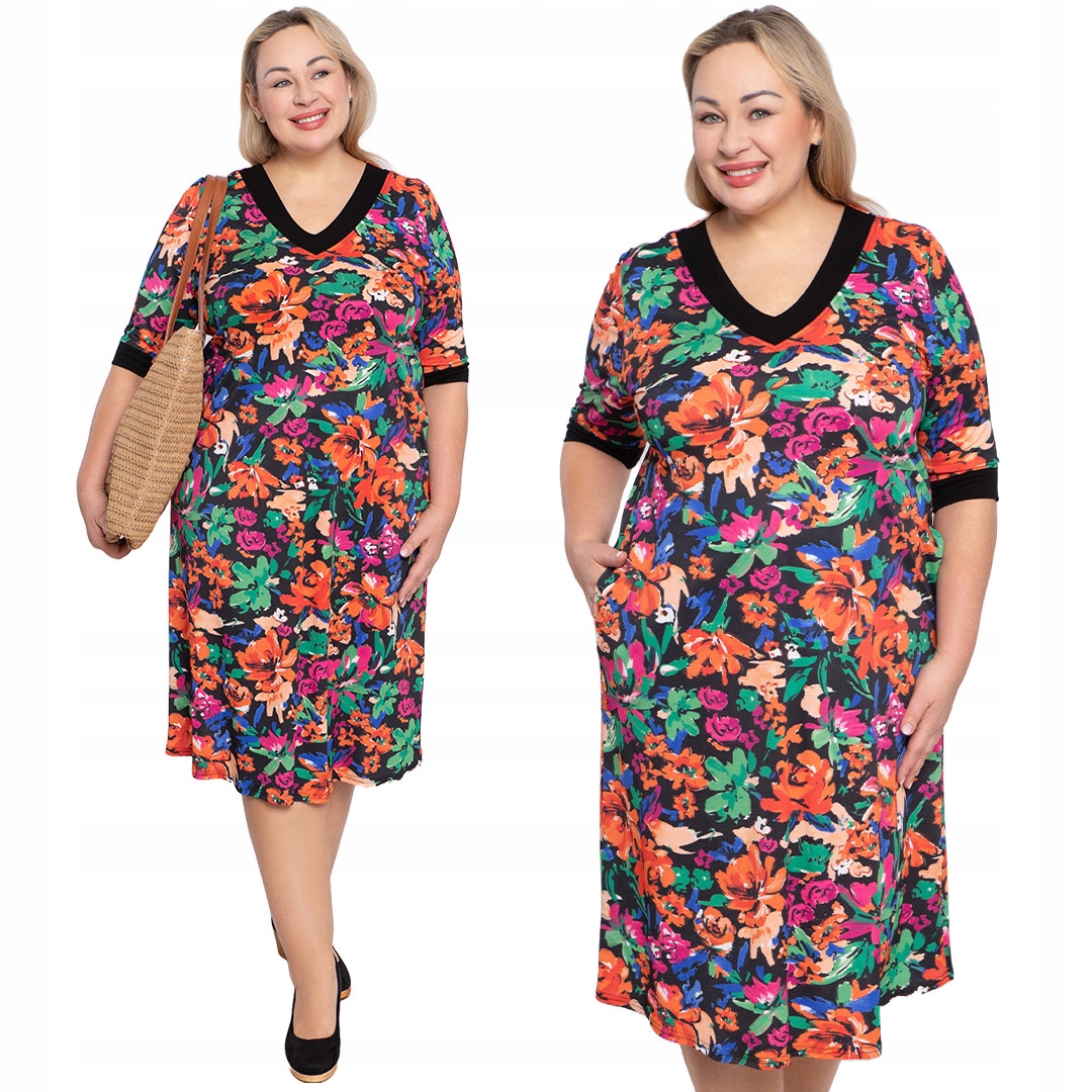 Šaty s barevnými květy 48