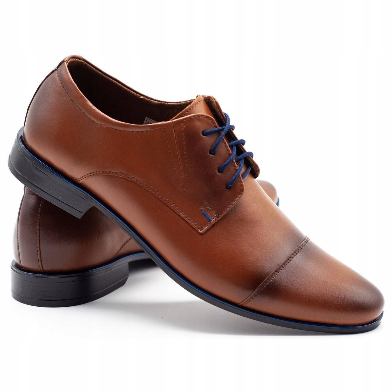 BUTY MĘSKIE WIZYTOWE SKÓRA 288 BRĄZ 43 Rozmiar 43