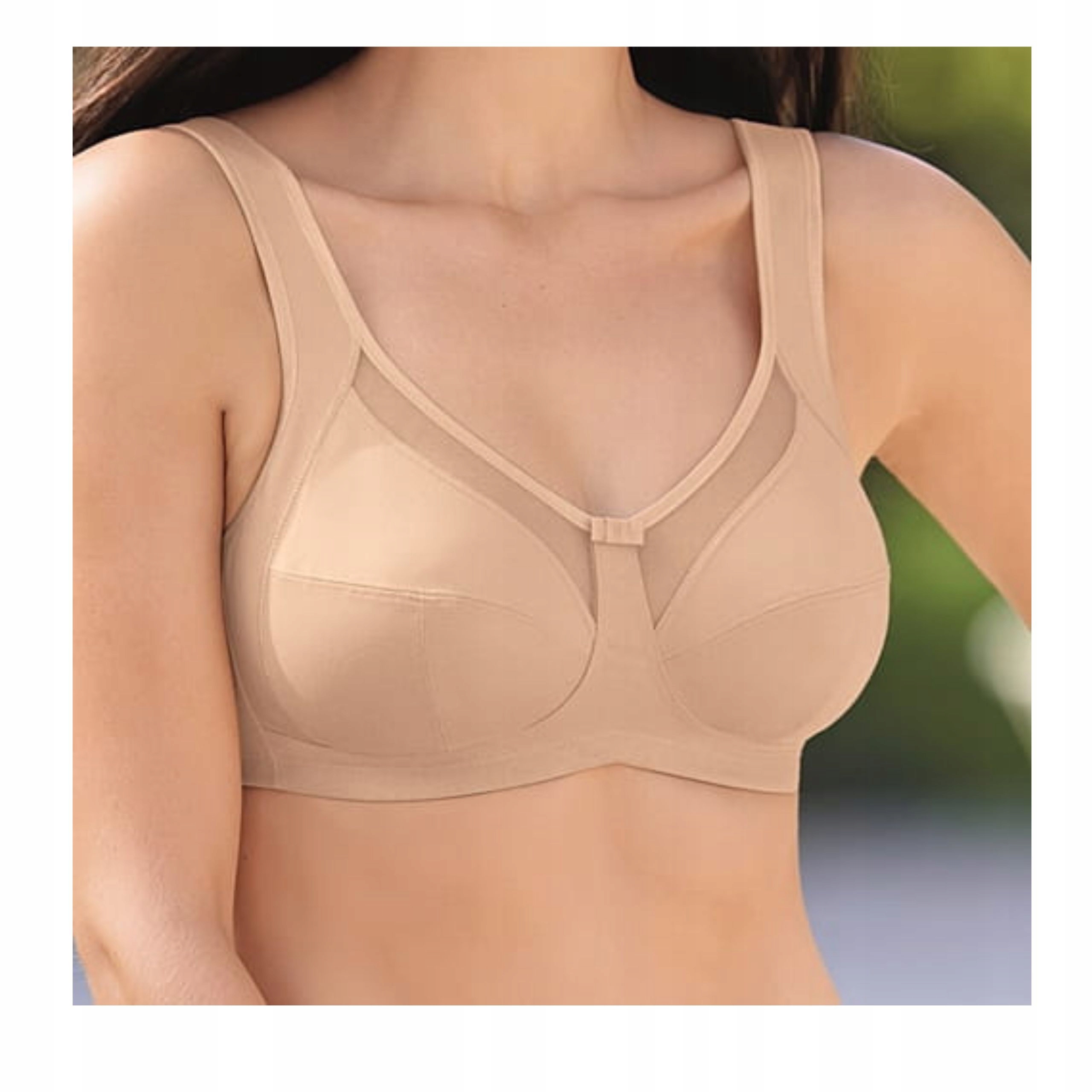 Clara 105E podprsenka bavlna hladká béžová měkká Anita 5459 bez kostic