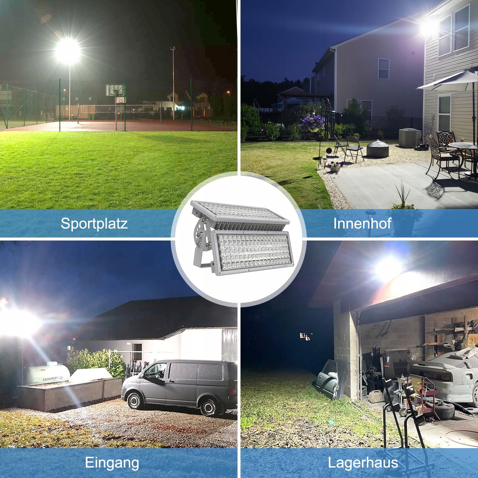 Reflektor LED Ogrodowy Parkingowy Zimny Biały | 200W 28000lm IP67 POWFUL — miniatura 5