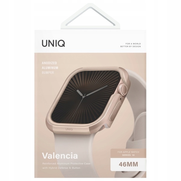 Uniq etui Valencia Apple Watch Series 46mm złoty/gold
