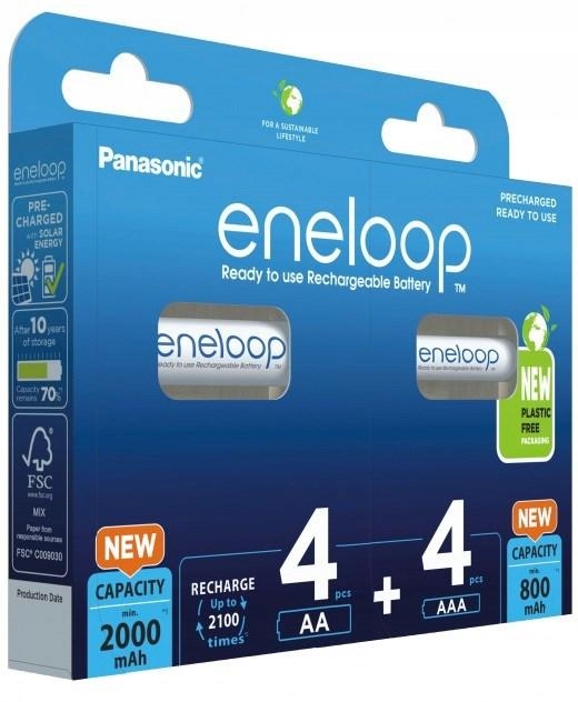 Panasonic Eneloop Zestaw 4x Aa 2000mAh 4x Aaa 800mAh