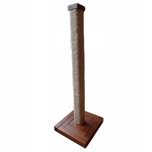 Levně Škrabadlo pro kočky, škrabací sloupek 90 cm, dřevěný, Polský výrobce, lano 8 mm