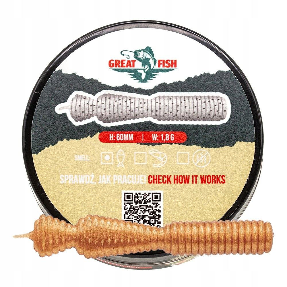 Great Fish GF2 Leech Fish Scent 60mm 1,8g Gold 10szt.
