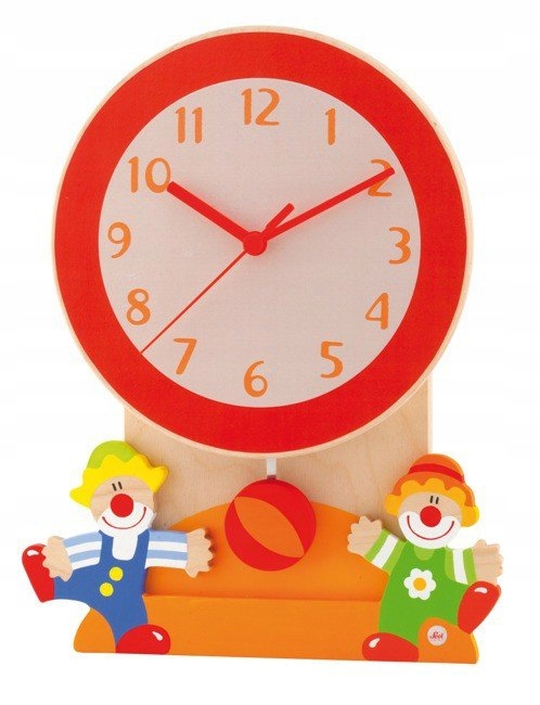 Wahadłowy zegar dla dzieci z podstawką SEVI Szerokość całkowita 33 cm