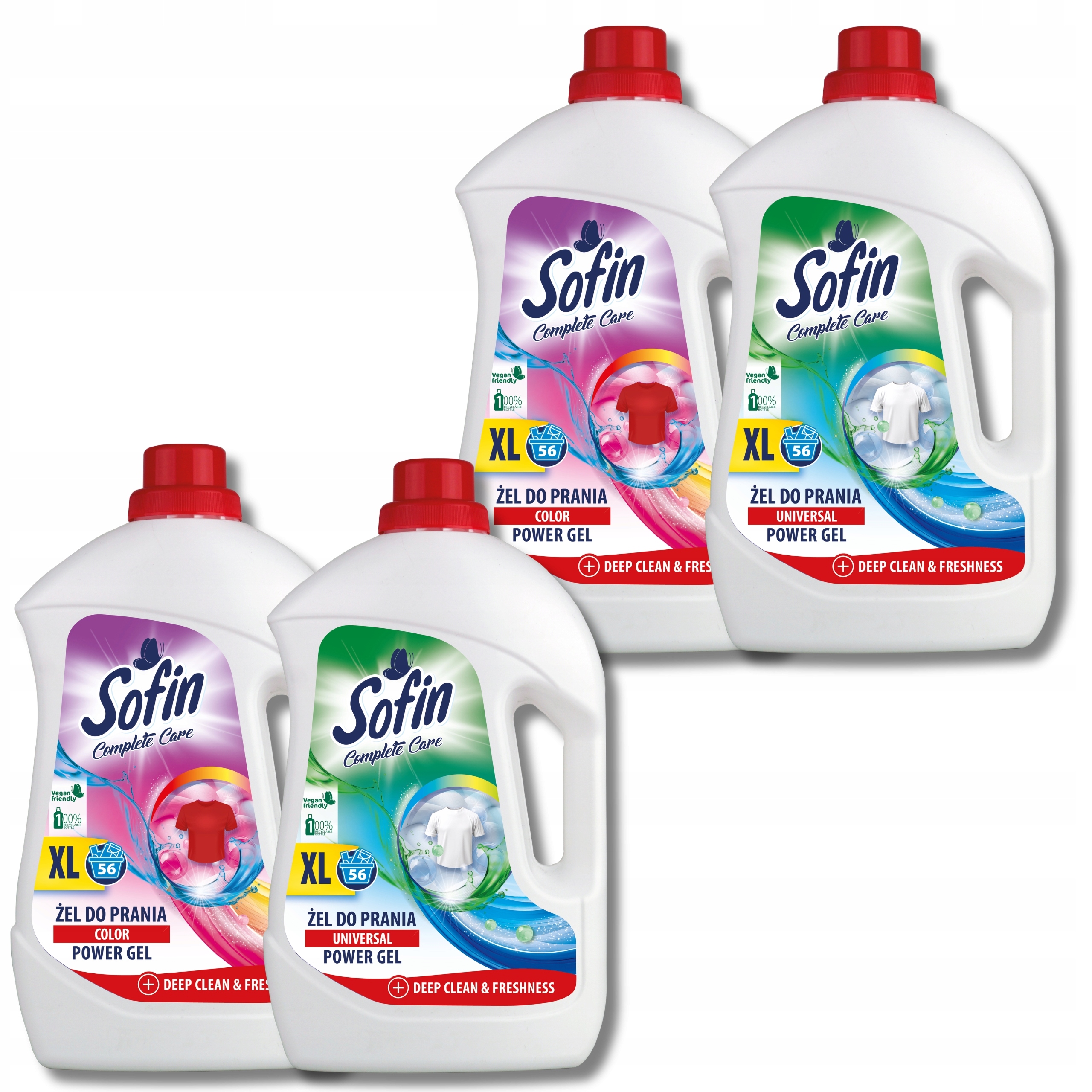 Levně Sofin Gel na praní barev bílé barvy Deep Clean Výkonný Účinný 5 l 112 praní