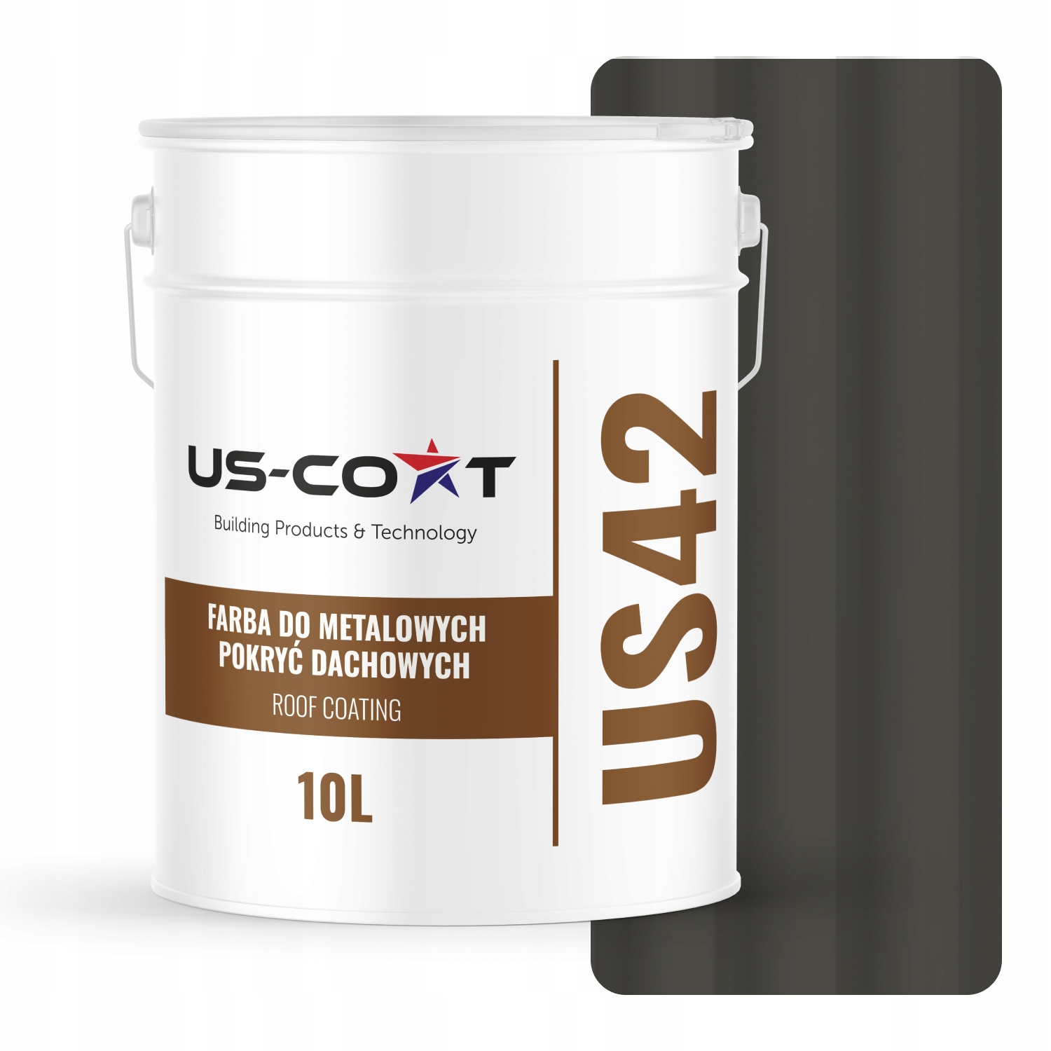 Farba Na Strechy A Kovové Krytiny Oceľ Farba Šedá Tmavá Ral 7022 10 L Mat