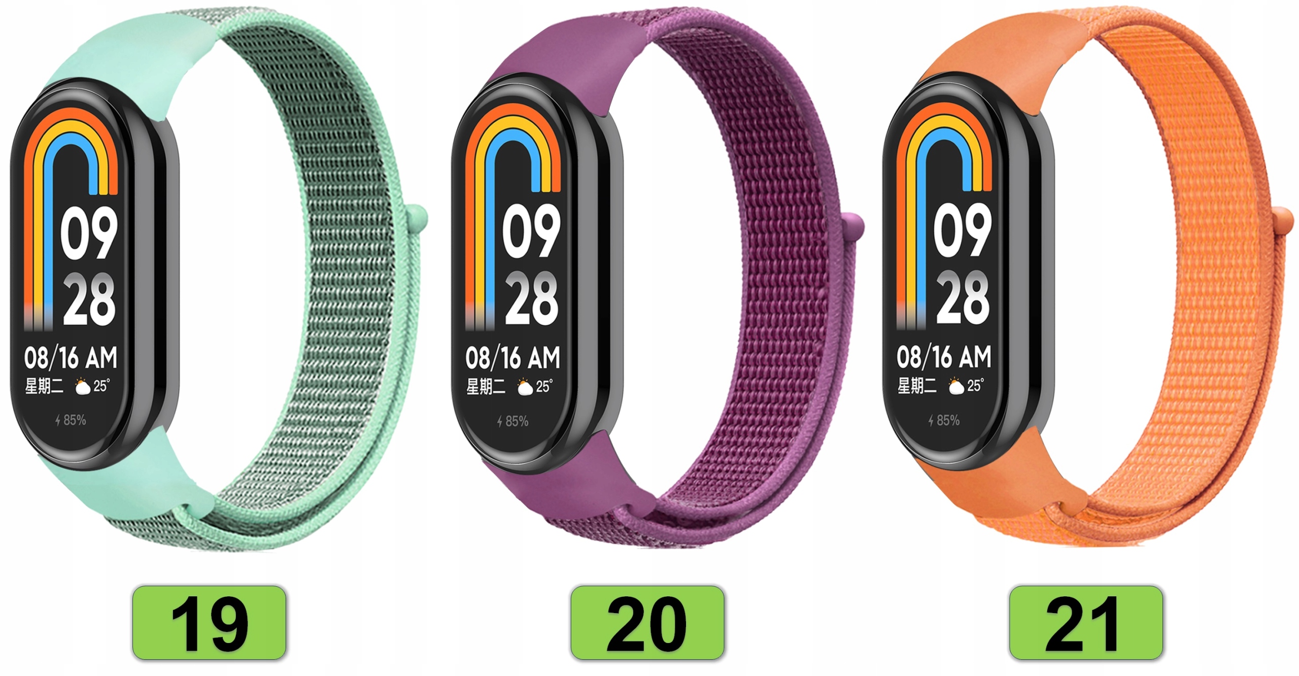 PASEK OPASKA BRANSOLETA DO SMARTBANDA XIAOMI MI BAND 8 |WYBÓR SUPER KOLORÓW Rodzaj pasek