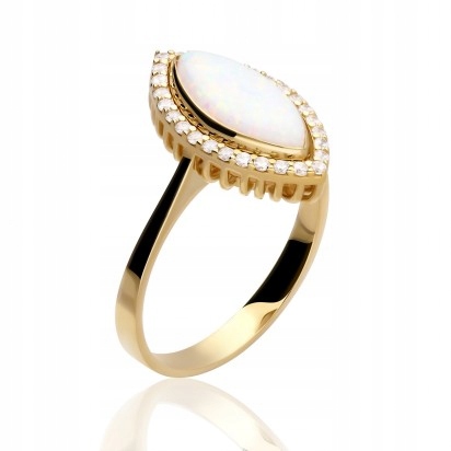 Złoty Pierścionek opal 14k/585 90055515 GOLD4U M1