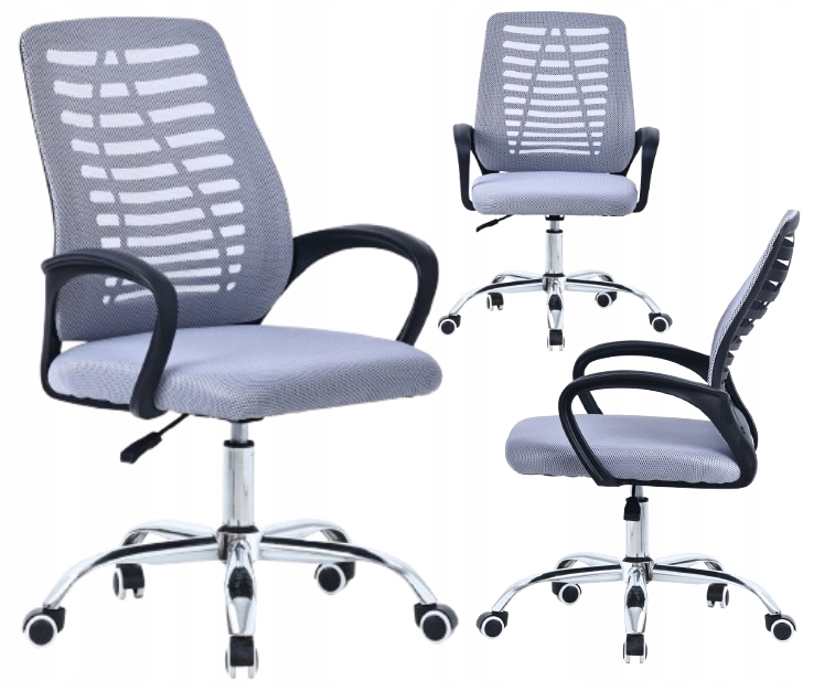 Ergonomiczny Fotel Obrotowy Krzesło Biurowe Nest Szary