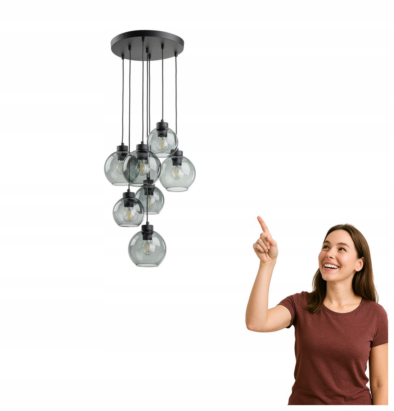 Závěsná lampa Cubus Graphite 10207 Tk Lighting