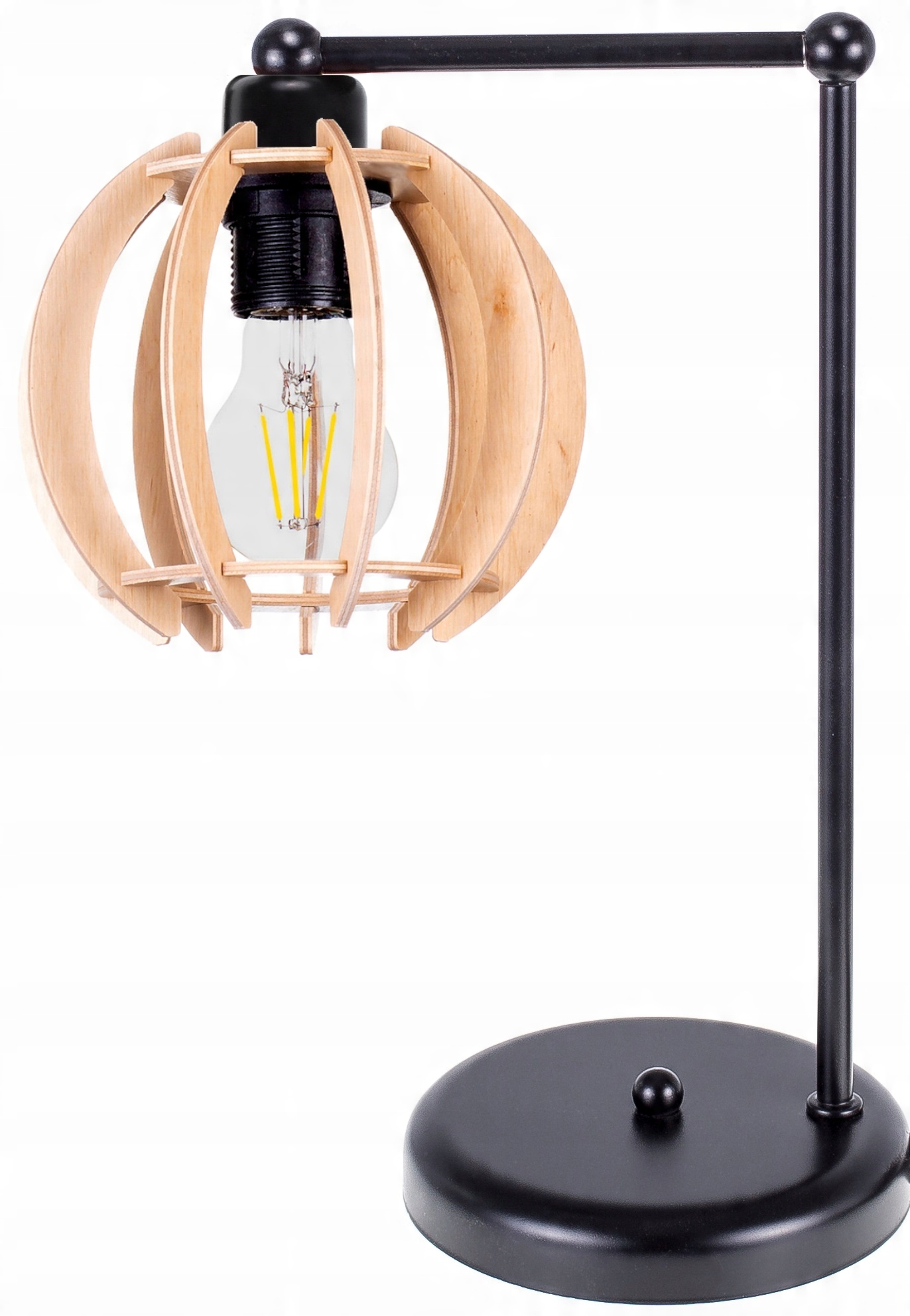 

Lampka Biurkowa Nocna Drewniana loft