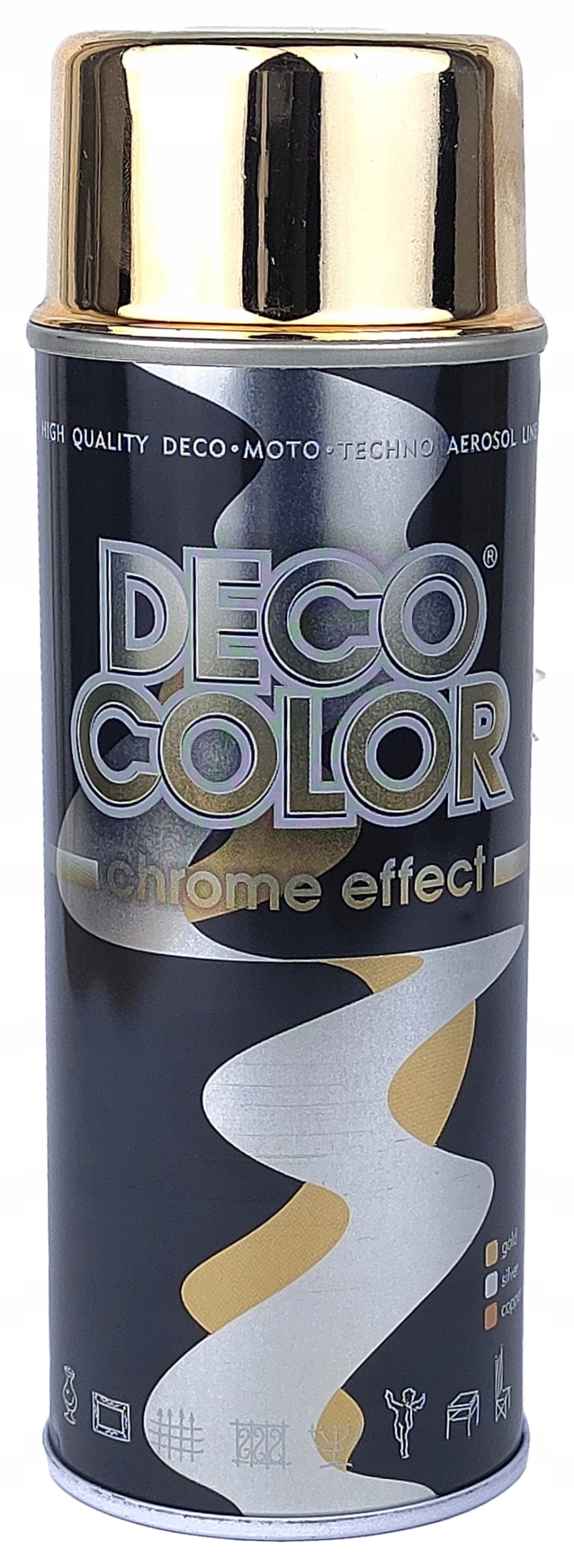 

Lakier Farba W Sprayu Efekt Chrom Złoty Gold 400ML