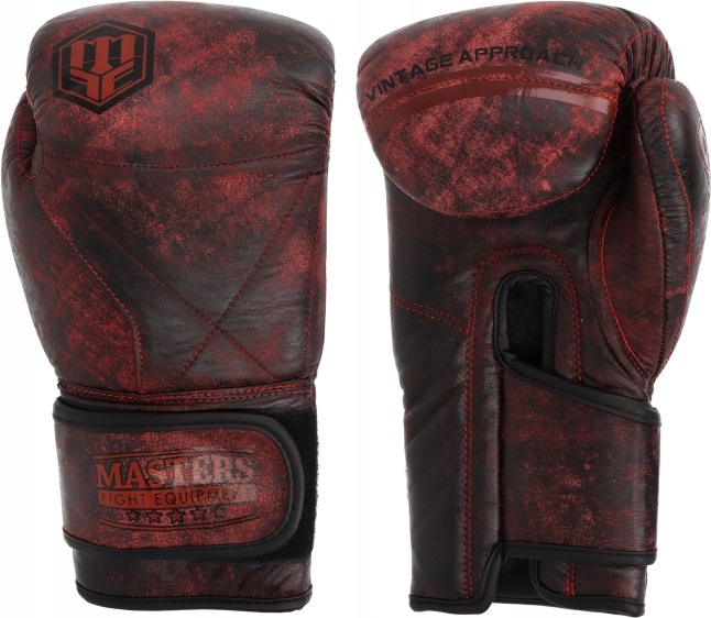 Kožené boxerské rukavice Masters Rbt-maroon 12 oz Buvolí kůže