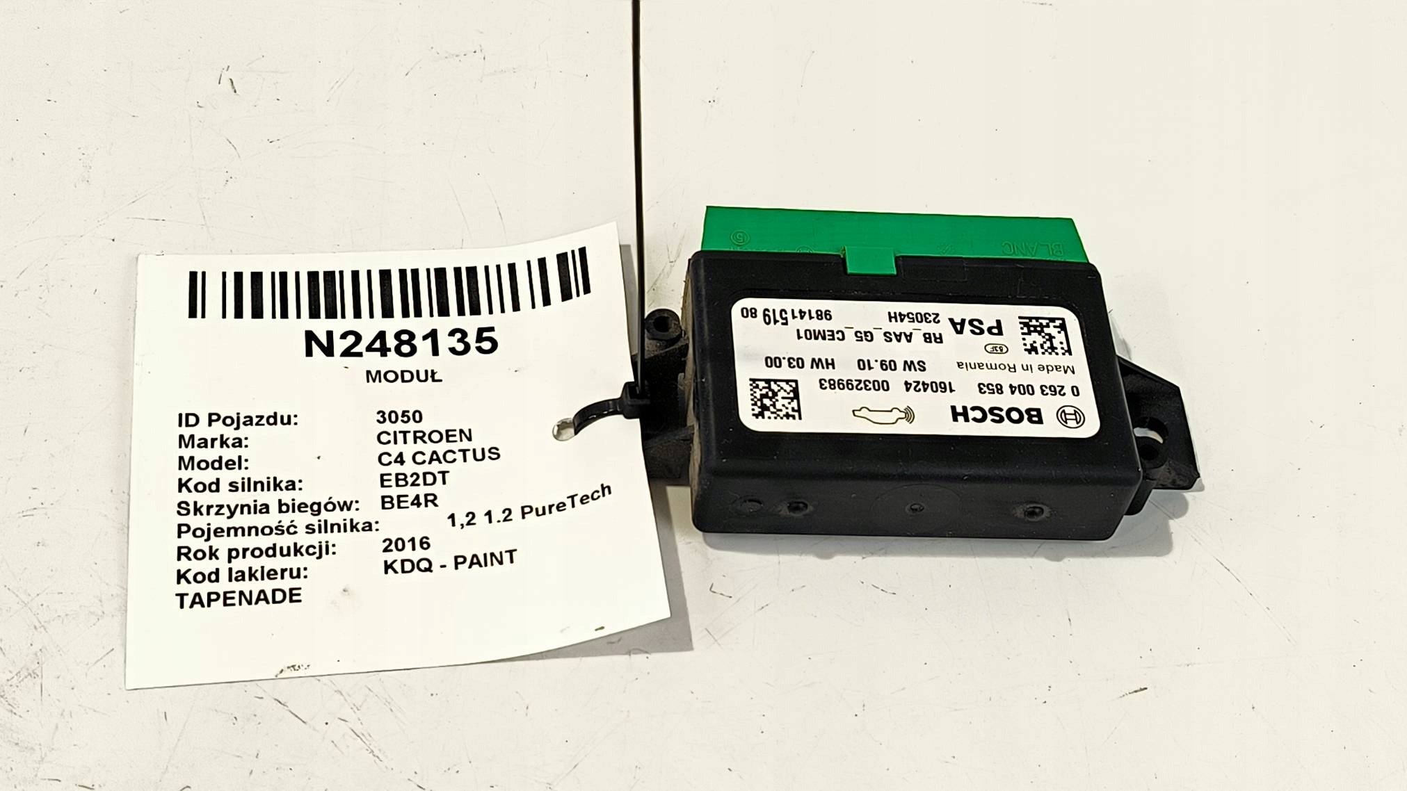 Module 0263004853 CITROEN C4 CACTUS