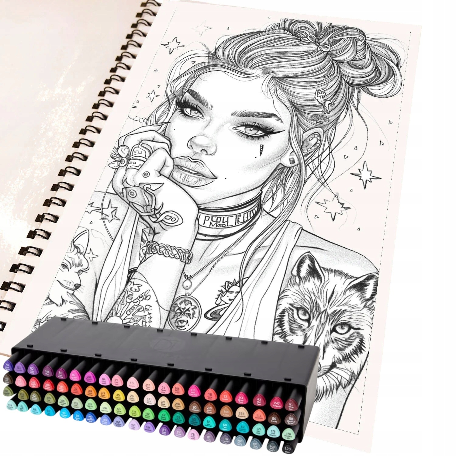 Markery Alkoholowe 80 sztuk dwustronne DecoTime duży box mix