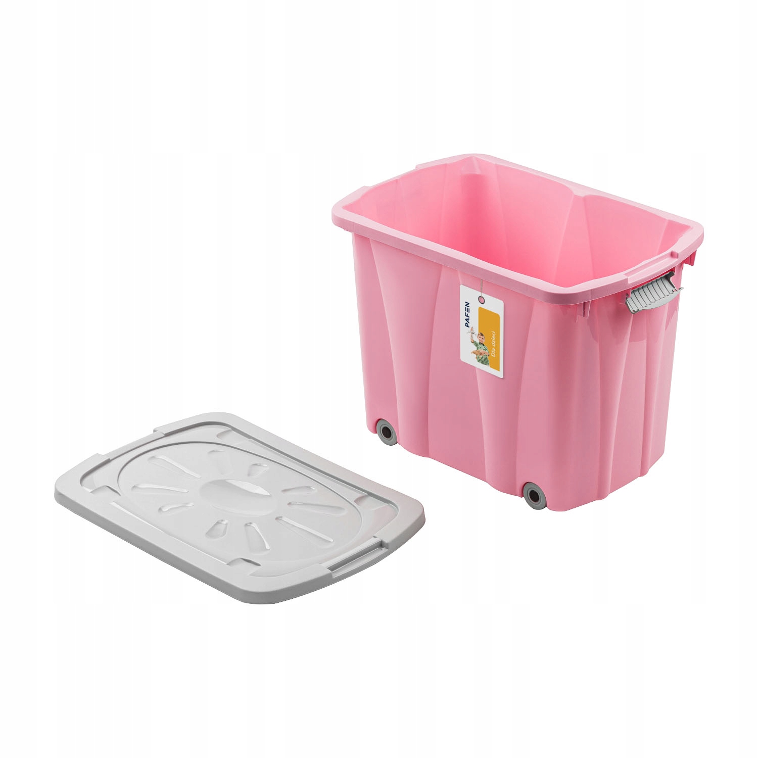 Pojemnik na zabawki z płaską pokrywą XL Różowy Kod producenta ART-KLIPER-WYS-ROZ