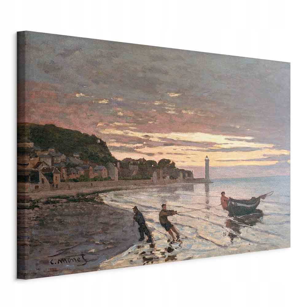 Claude Monet Tažení Lodí V Honfleur Obraz Na Plátně Kancelář Obývací Pokoj 120x80