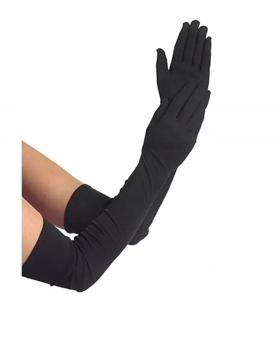 

Sexy Czarne Matowe Rękawiczki 40CM