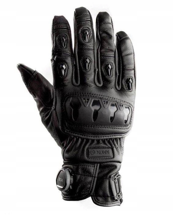 RĘKAWICE MOTOCYKLOWE KNOX ORSA LEATHER MK2 CZARNE MĘSKIE BLACK