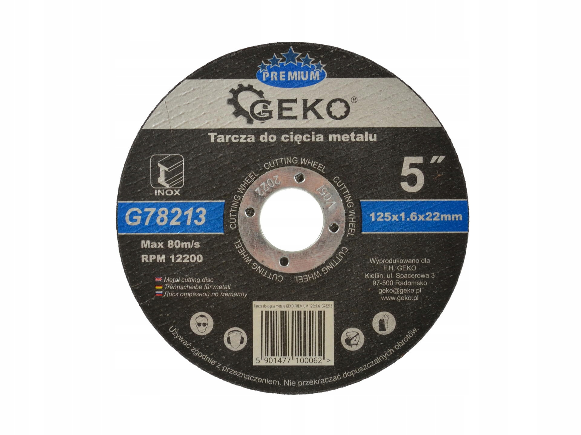 

Tarcza Do Cięcia Metalu 125X1.6 Geko Premium
