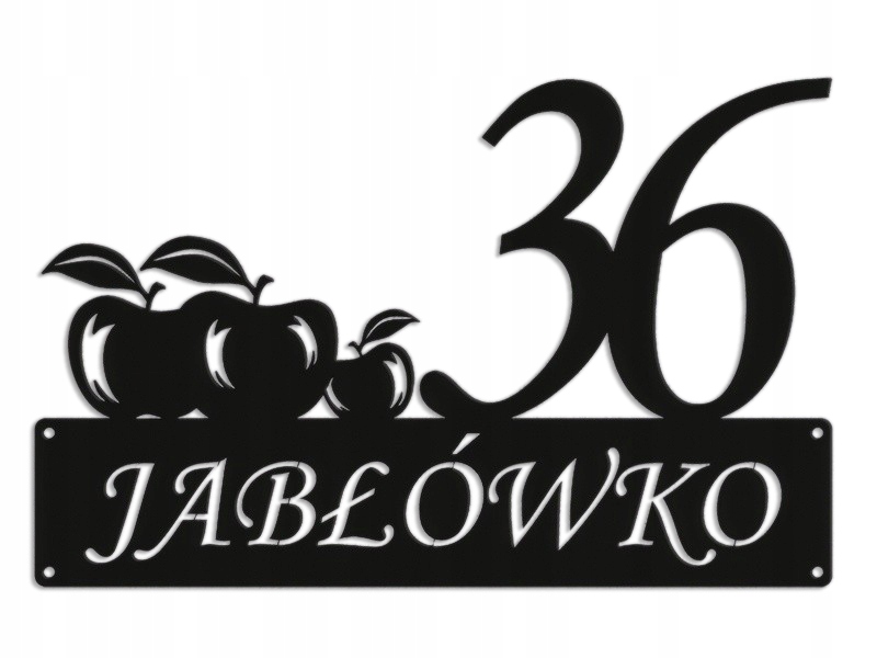 Číslo Na Dom 80 cm Tabuľa Adresa Ocel 2 mm ul. Jabłówko