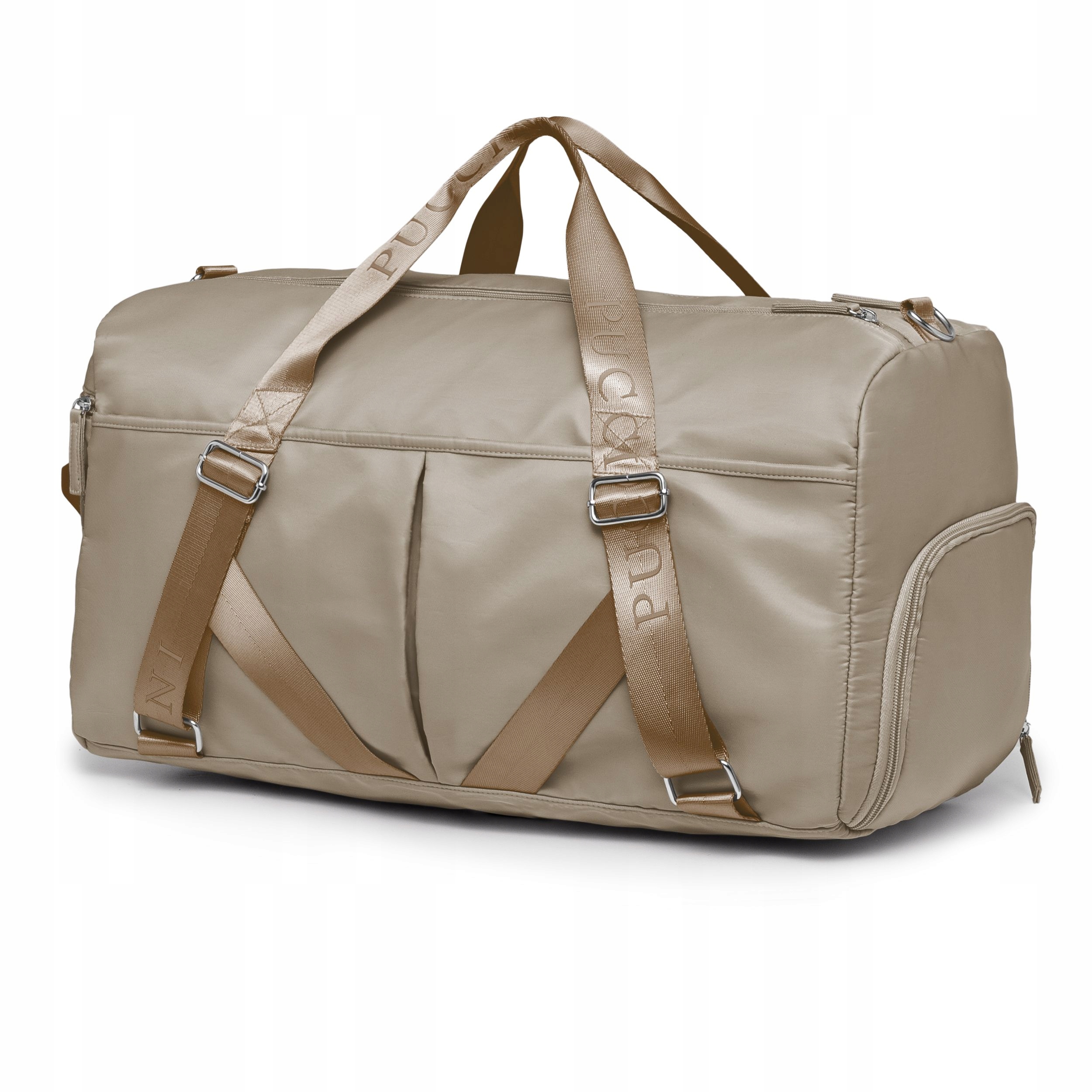 Torba Sportowa Podróżna Treningowa Uchwyt Na Matę Brązowa Puccini TD245-2