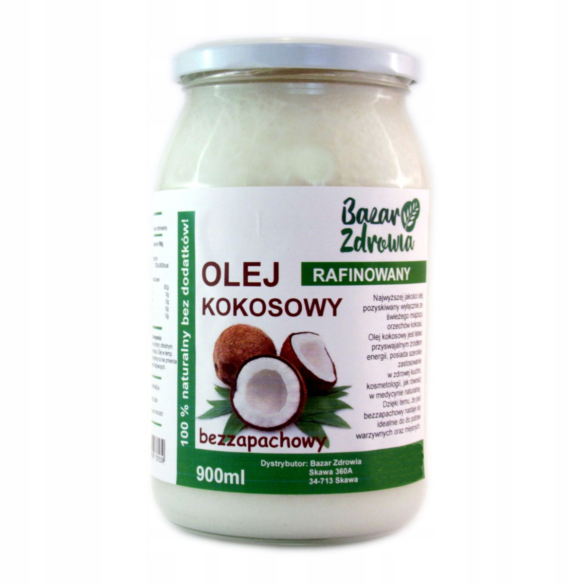 Levně 4 x Kokosový olej Bez Zápachu Rafinovaný 900 ml