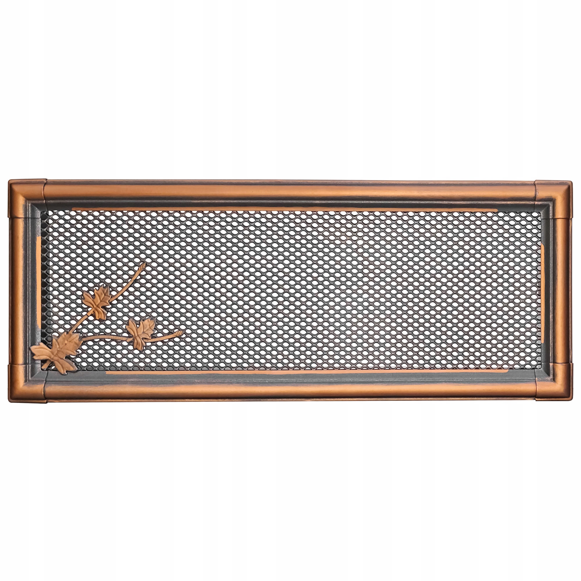 Ventilační krbová mřížka Retro 16x45 cm Měděná Patina
