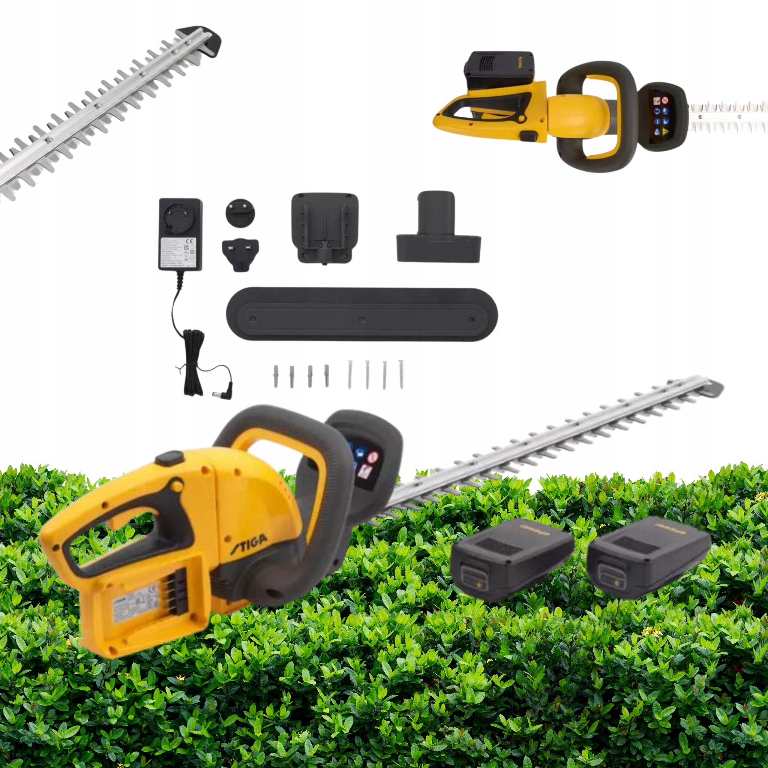 Nożyce Akumulatorowe Stiga HT300E Sekator do Żywopłotu Ładowarka Akumulator