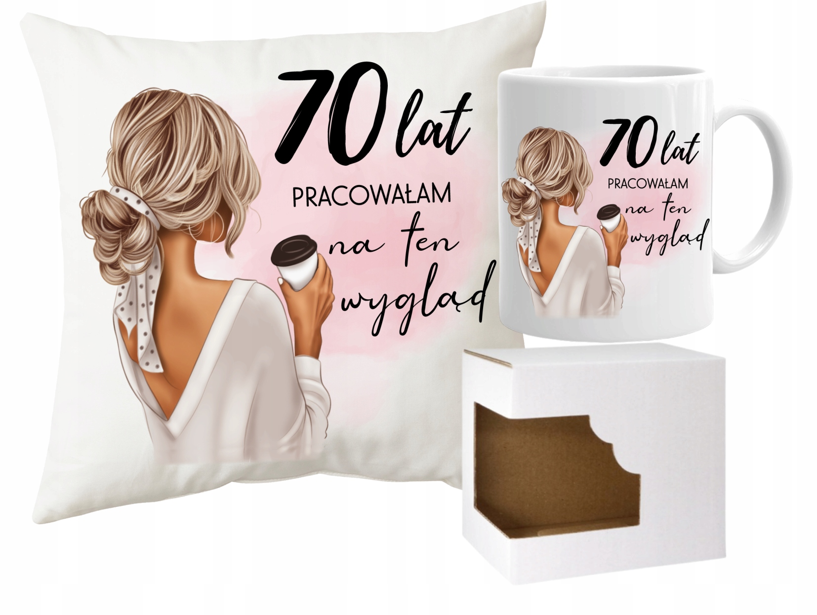 

Kubek Poduszka 70 Urodziny Dla Kobiety