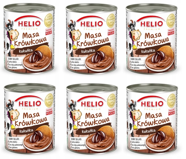 6 x 400 g Helio Tekutý karamel kukačka Karton
