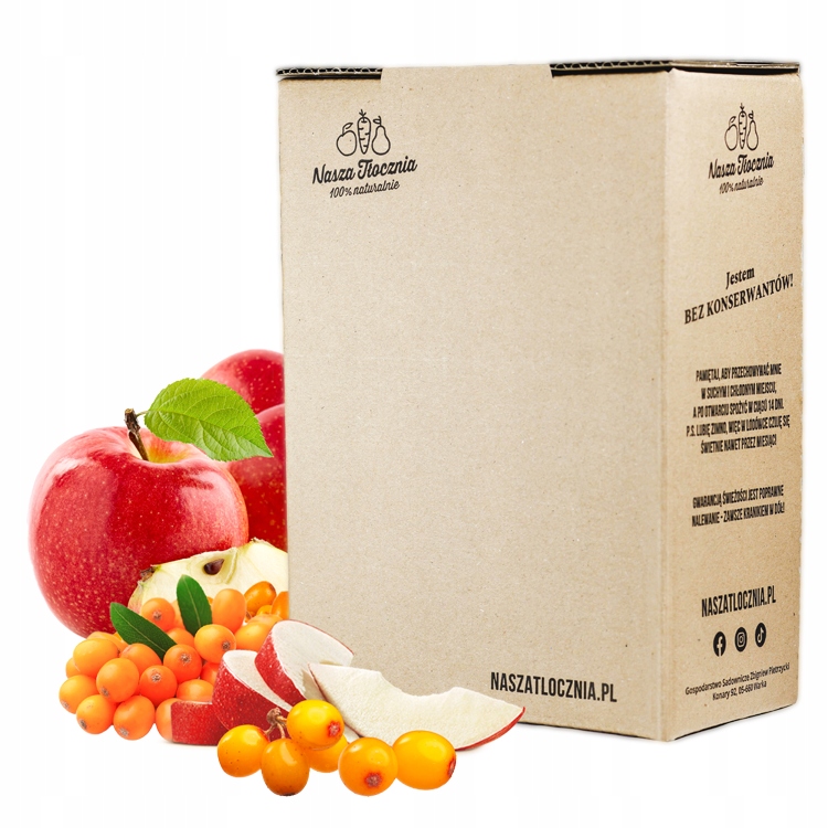 Sok Jabłko Rokitnik Naturalny 100% Tłoczony 3L