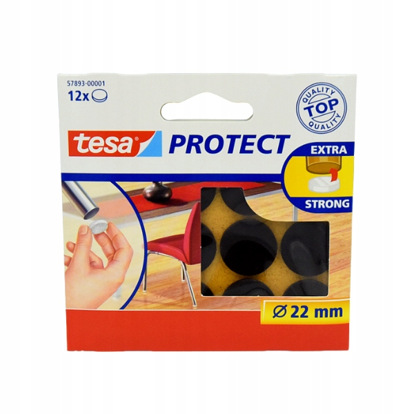 

Podkładki filcowe pod meble Tesa okrągłe x12 brąz