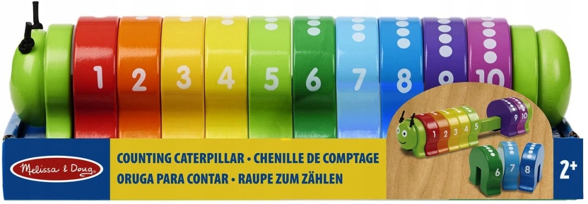 

Gąsiennica drewniana Nauka liczenia Melissa 2+