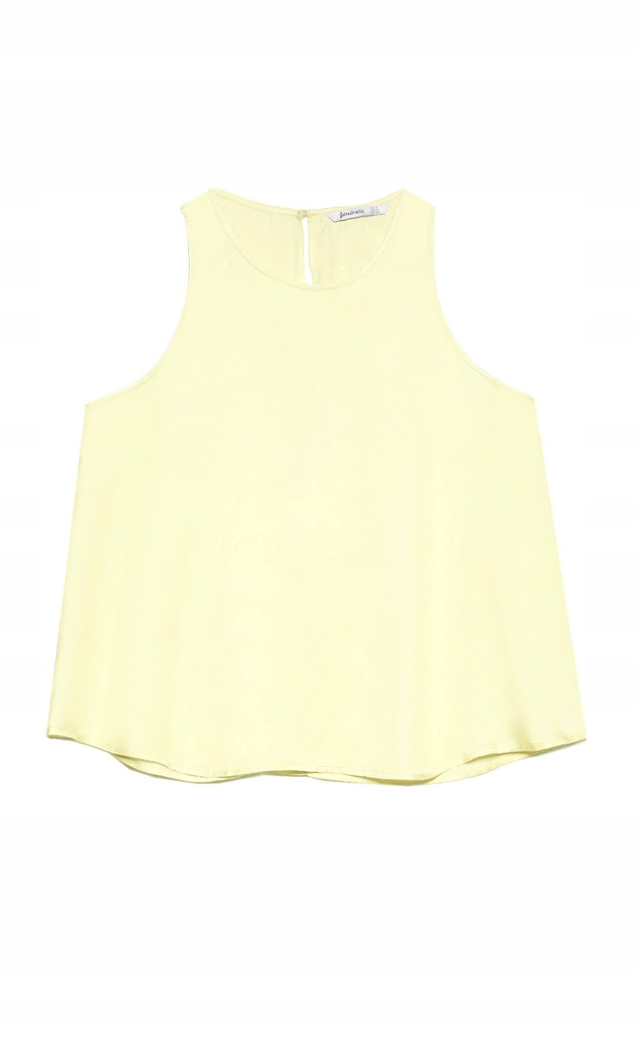 C0132 STRADIVARIUS__MM8 ŻÓŁTY ZWIEWNY TOP__L Materiał dominujący wiskoza