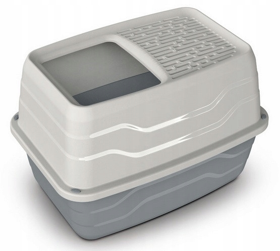 Levně Yarro/Moderna Toaleta pro kočky s vchodem shora 56 cm šedá