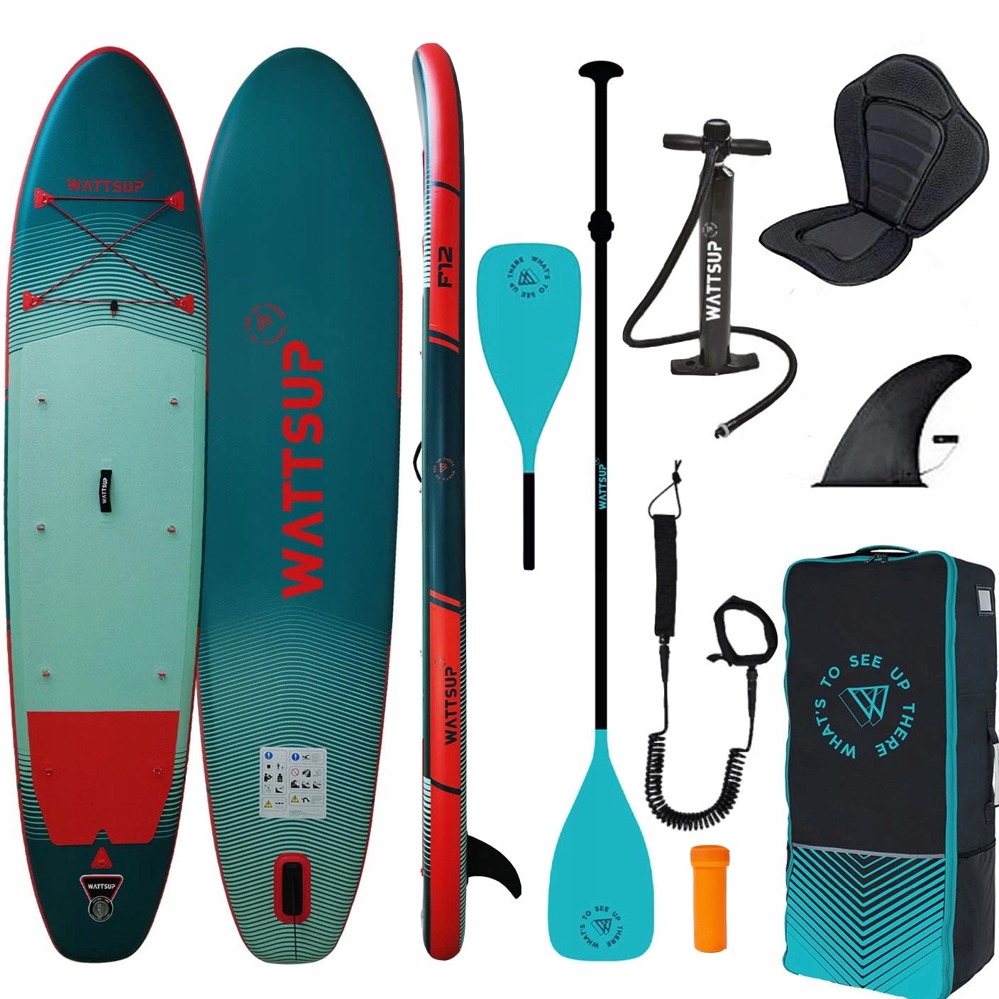 Deska Sup pompowana z wiosłem Wattsup paddle board F12 12' 366 cm