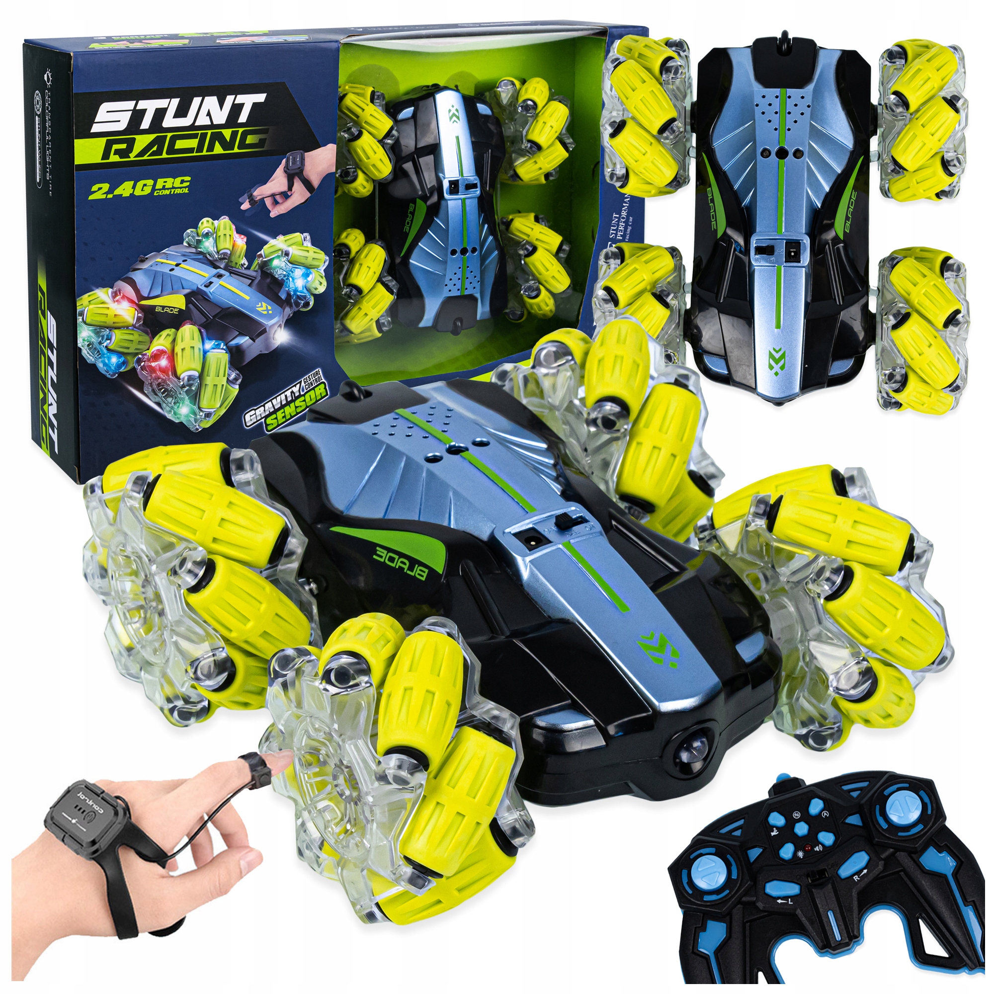 

Auto Twister Tańczący Samochód Świecące Koła Led