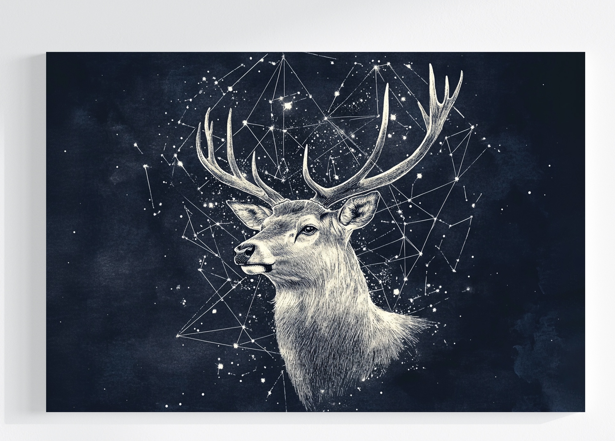 Obraz Na Plátně Canvas Grafika Noc Nebe Hvězdy Souhvězdí Jelen 120x80