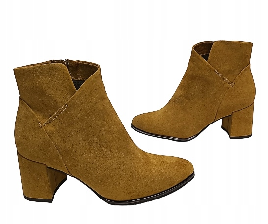 Kotníkové Boty Pohodlné Semiš Marco Tozzi 25095 hořčice r40