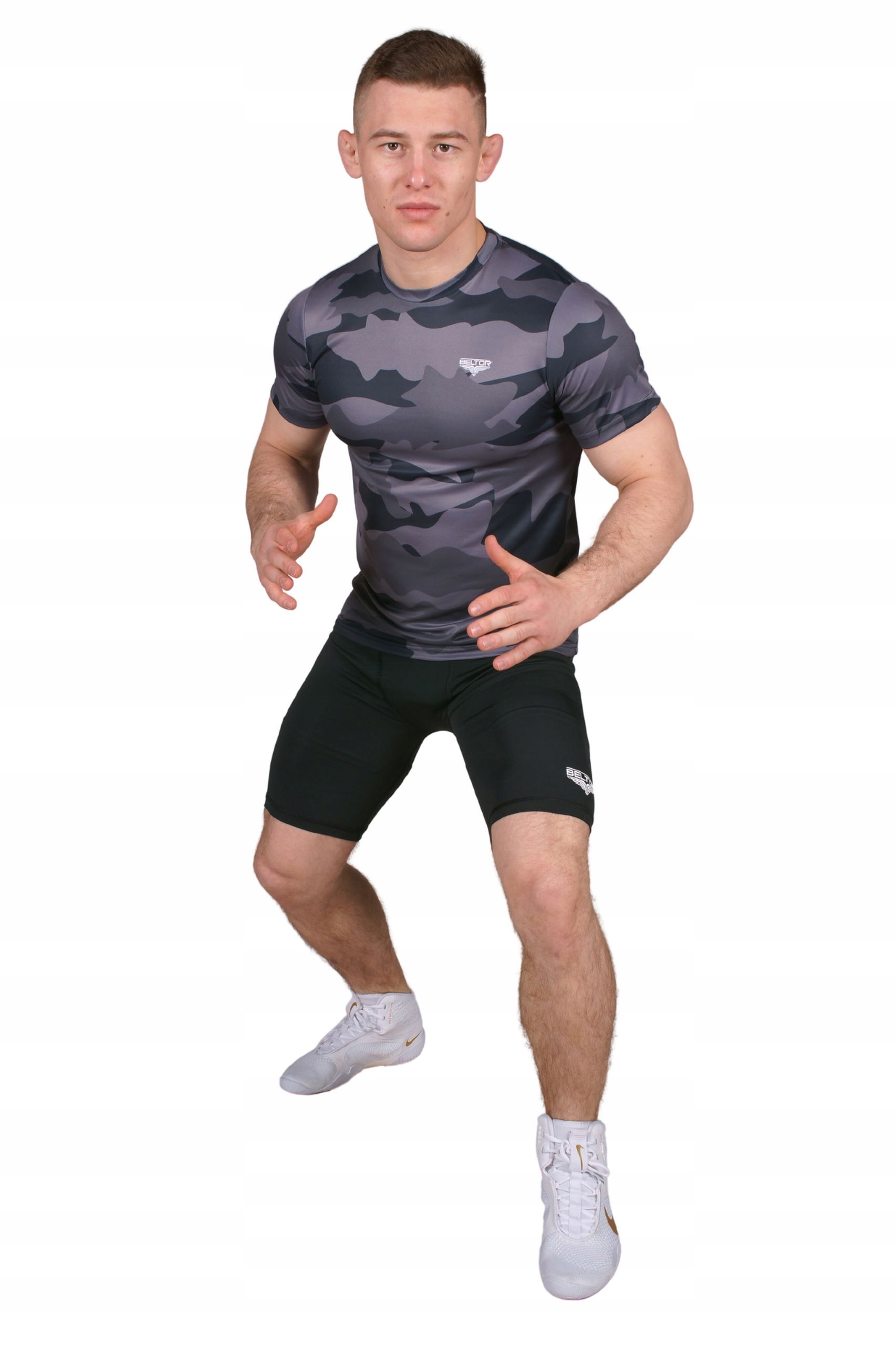 BELTOR SPODENKI KRÓTKIE MĘSKIE TRENINGOWE WORKOUT L CZARNE ELASTYCZNE Kolekcja Workout