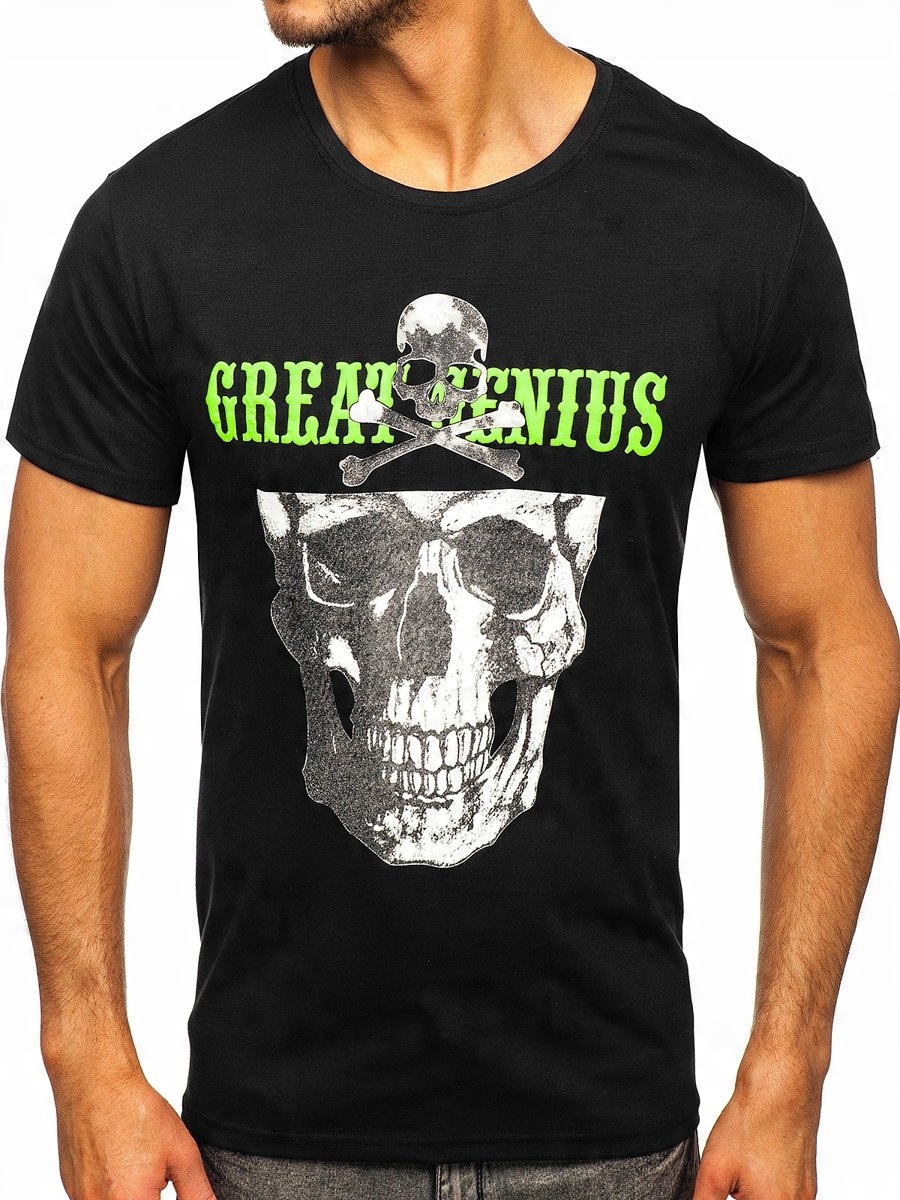

T-shirt Męski Koszulka Czarna Y70005 Denley_m