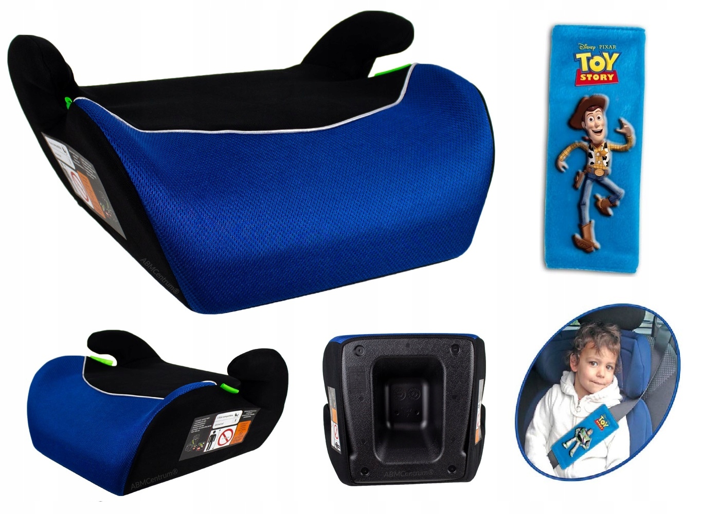 FOTELIK PODSTAWKA NAKŁADKA NA PAS KOWBOJ SIEDZISKO 15-36 kg PLASTIK NIEBIES