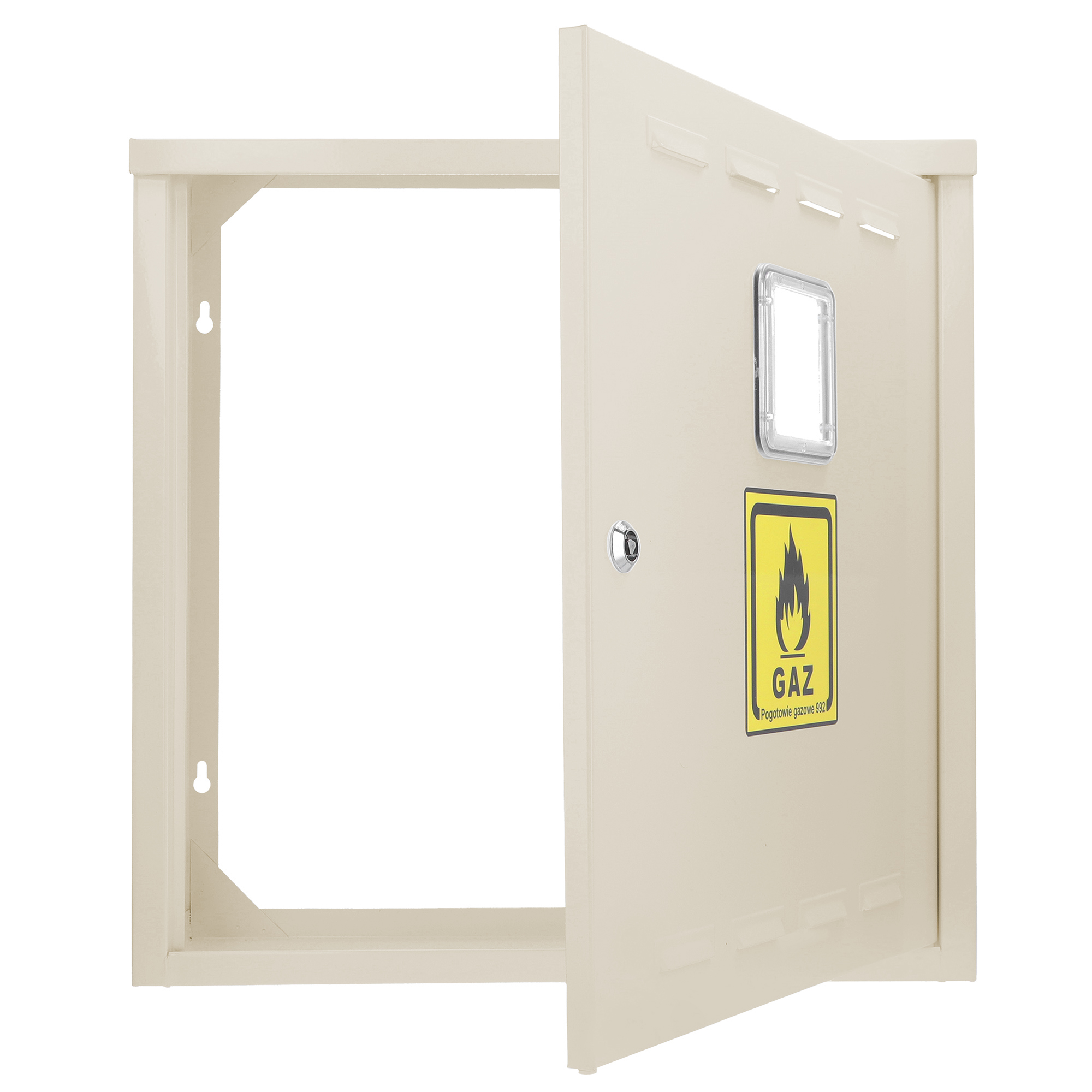 SZAFKA GAZOWA SKRZYNKA 50x80x25 BEŻOWA BEZ PLECÓW Kolor beżowy