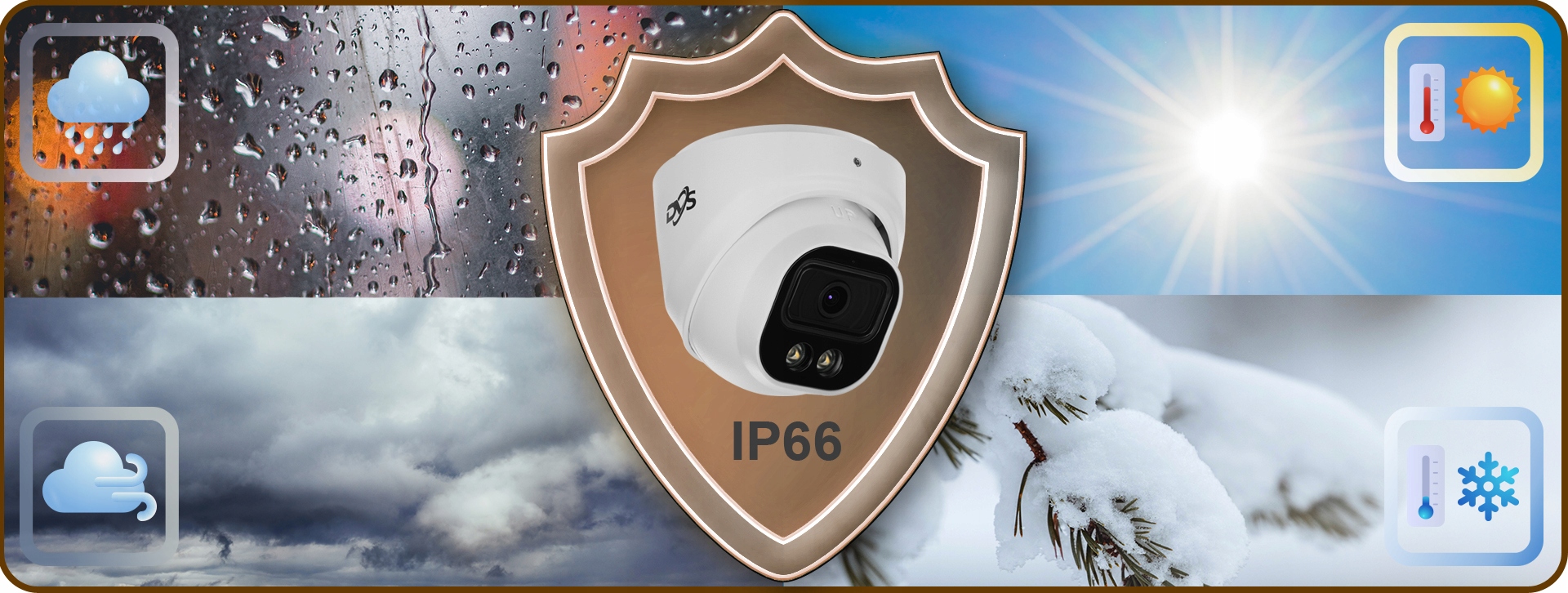 KAMERA ANALOGOWA 8MPX 4K KOPUŁKOWA ZEWNĘTRZNA DOŚWIETLENIE DUAL LED DVS Obudowa kopułkowa (dome)