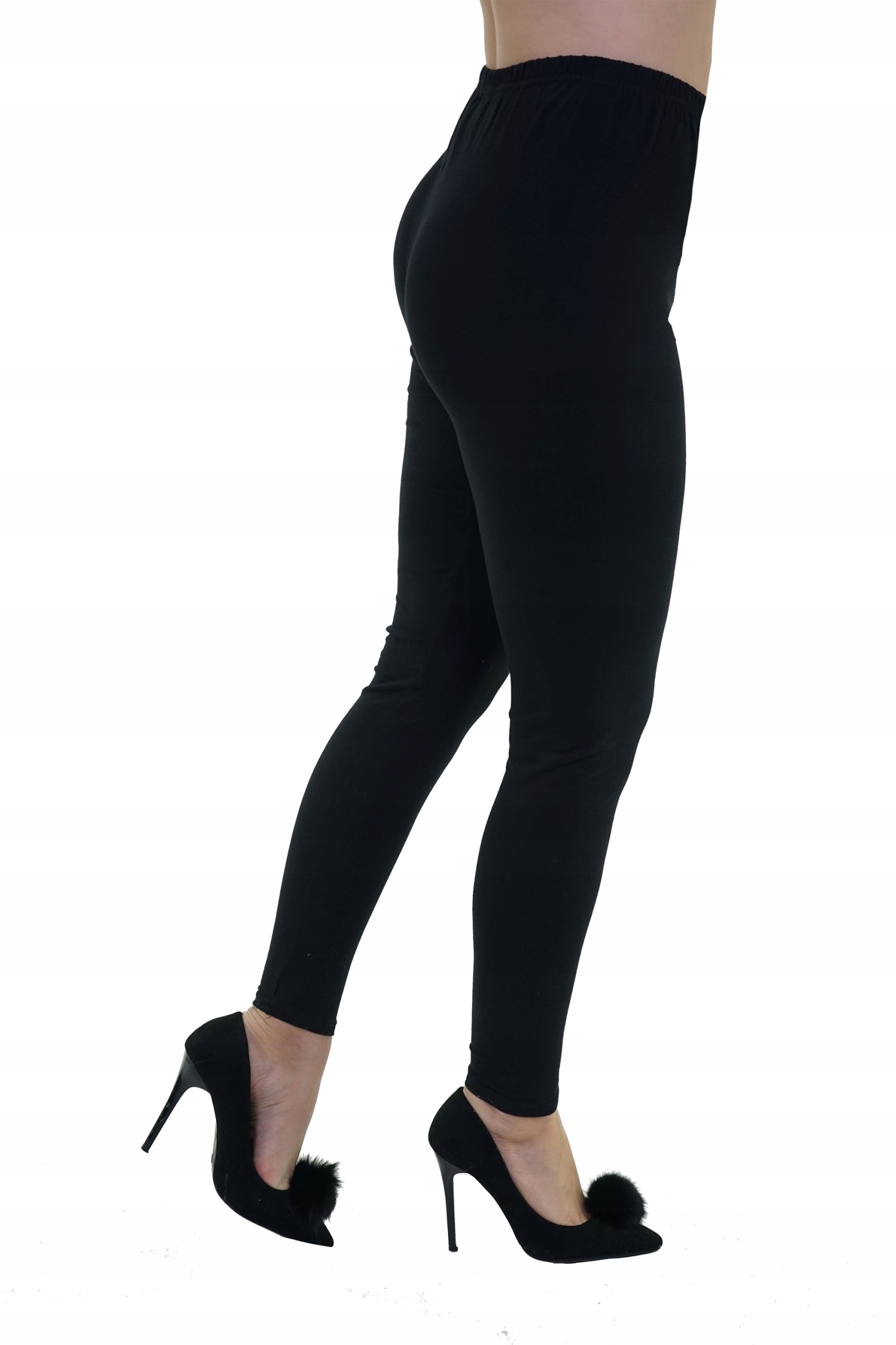 

Legginsy damskie Klasyczne czarne Bawełniane Pl